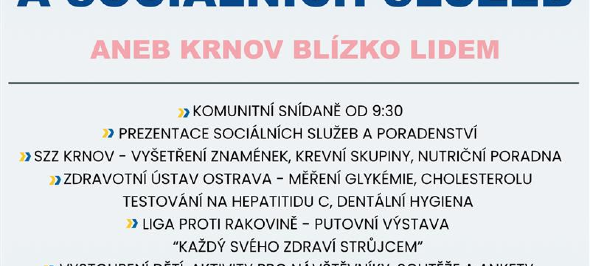 Krnovská nemocnice zve na Den zdraví a sociálních služeb