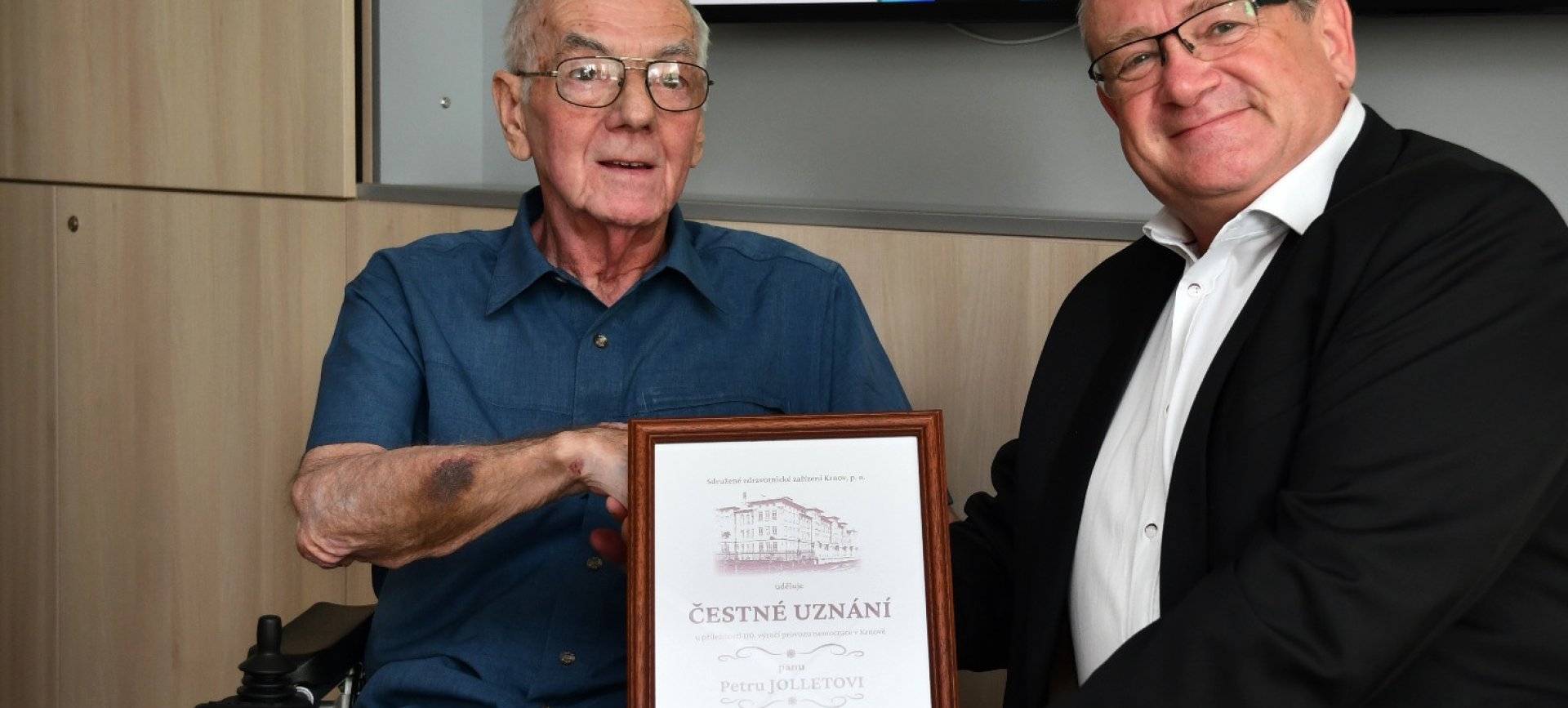 Stavbu nemocnice v Krnově řídil dědeček Petra Jolleta