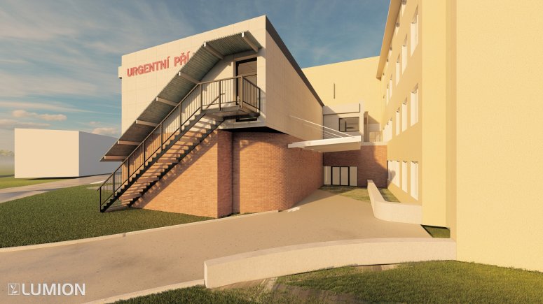 Nový Centrální urgentní příjem v krnovské nemocnici se bude stavět devět měsíců.